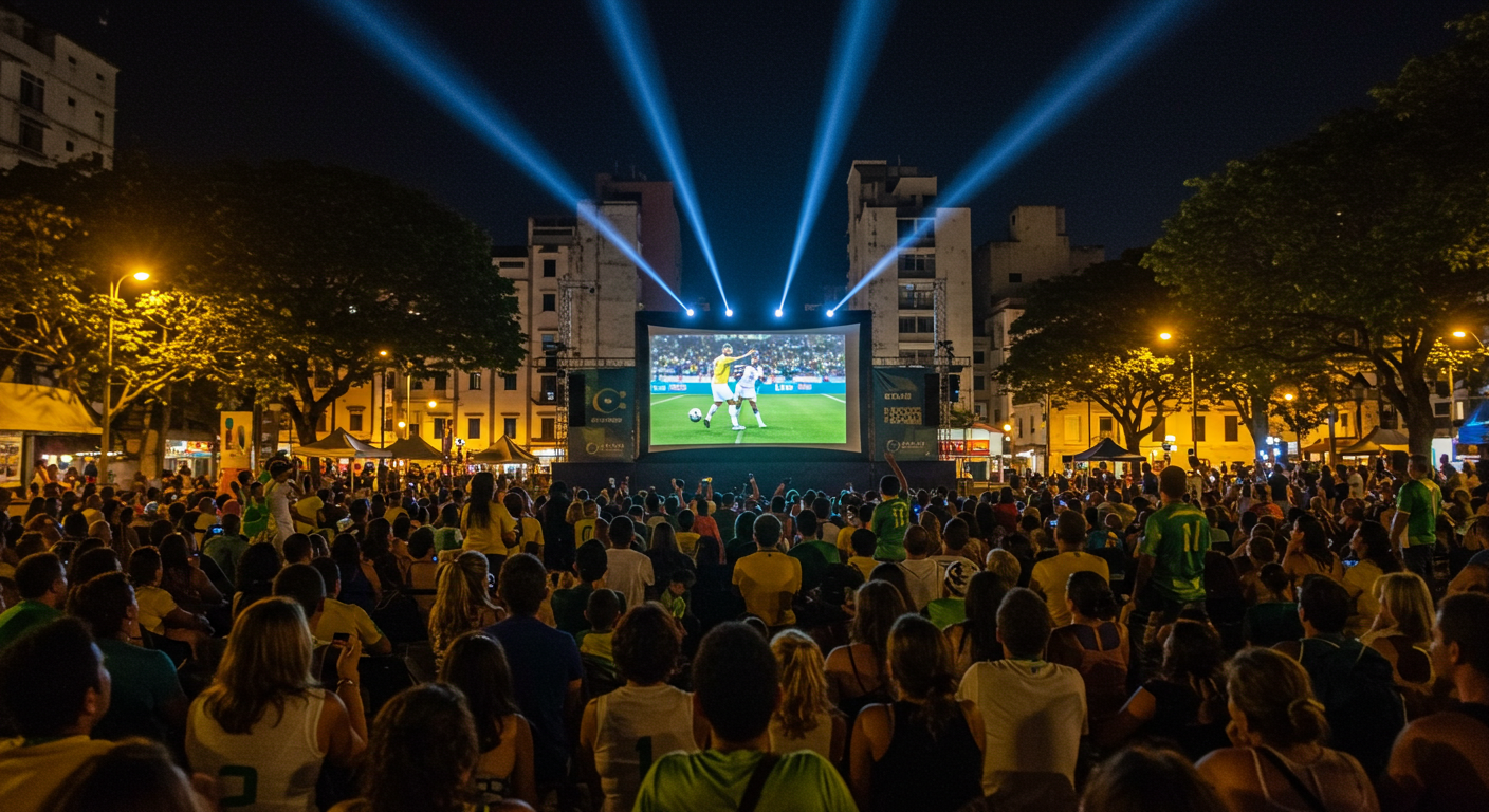 cinema gratuito Olímpia, futebol
