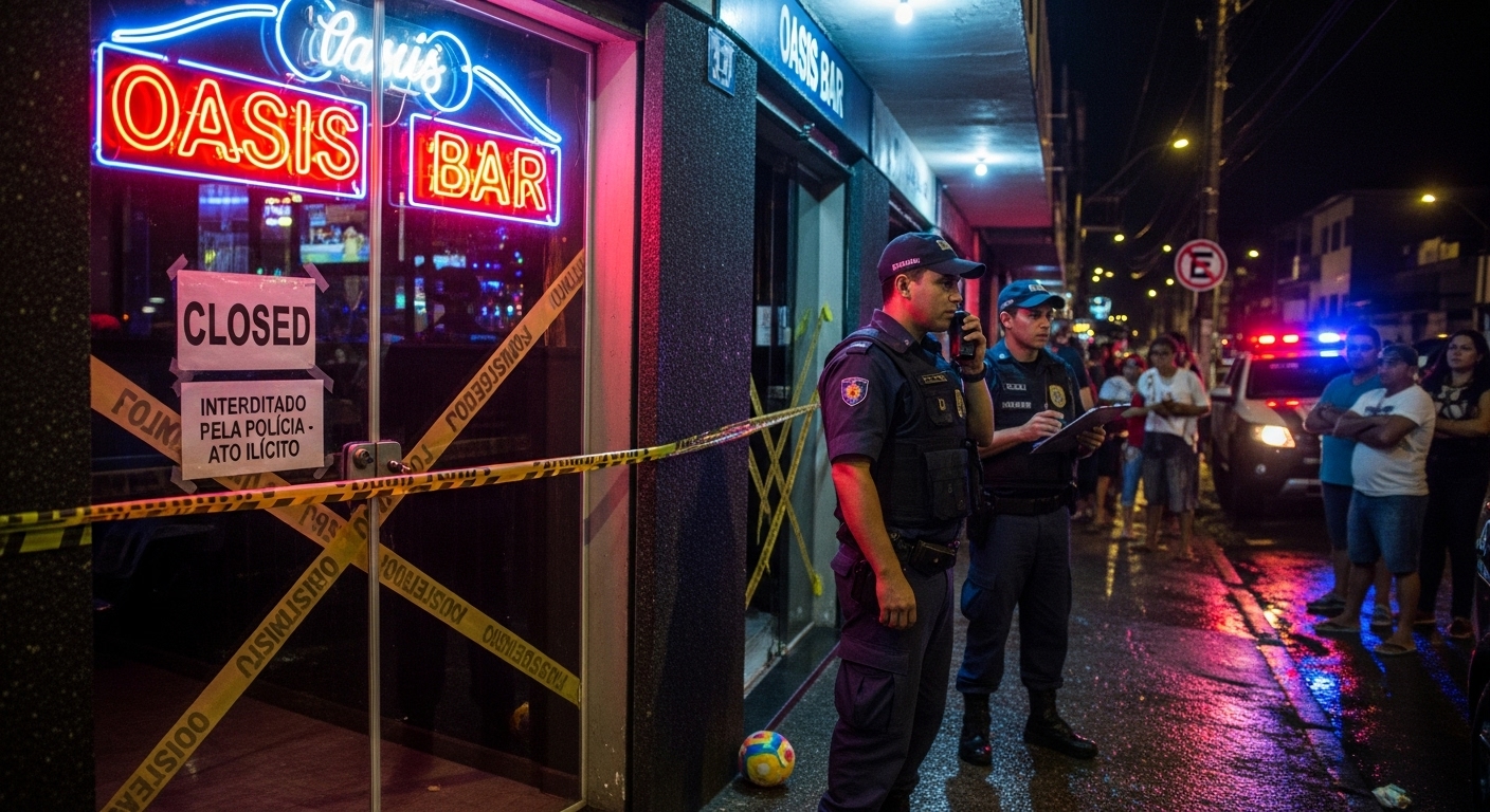 polícia bar lacrado orgia